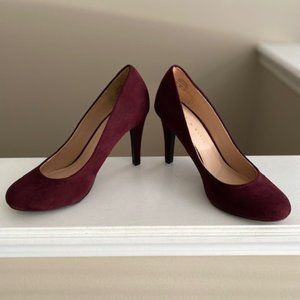 Burgundy Suede Pumps